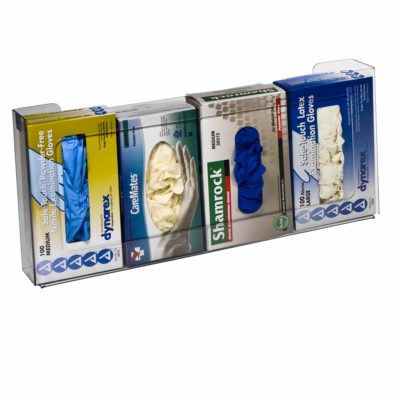 4 Box Clear Acrylic Horizontal Glove Dispenser