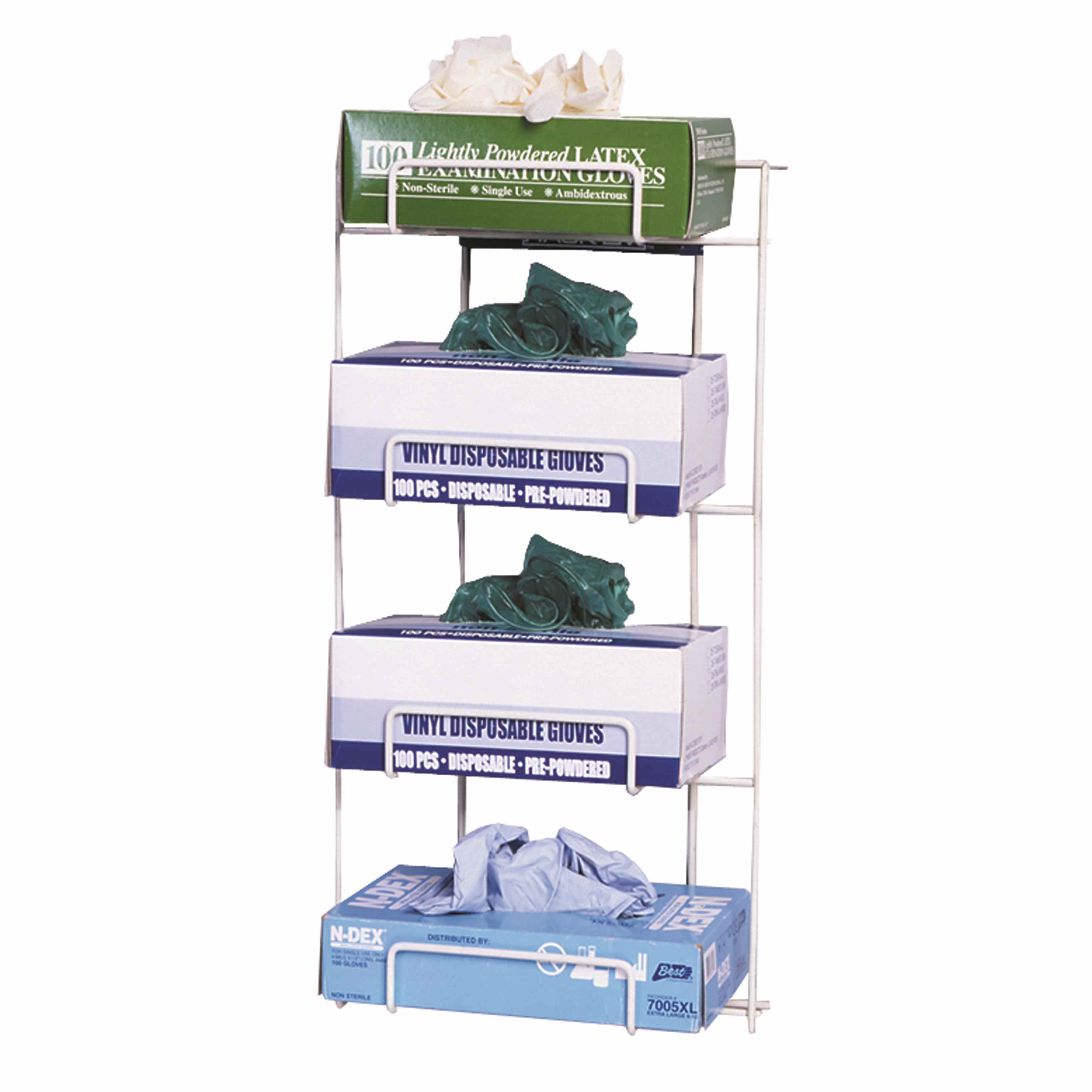 “No Spill” 4 Box Exam Glove Dispenser (SKU 4015) RACK'EM RACKS