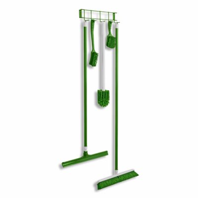 Green PVC Coated 16" 5-Hook Rack
