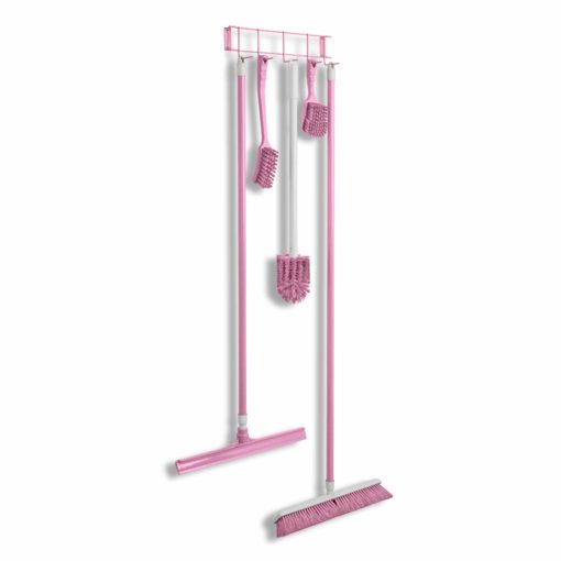 Pink PVC Coated 16" 5-Hook Rack