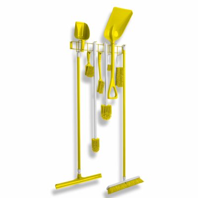 Yellow PVC Coated 26" 12-Hook Rack