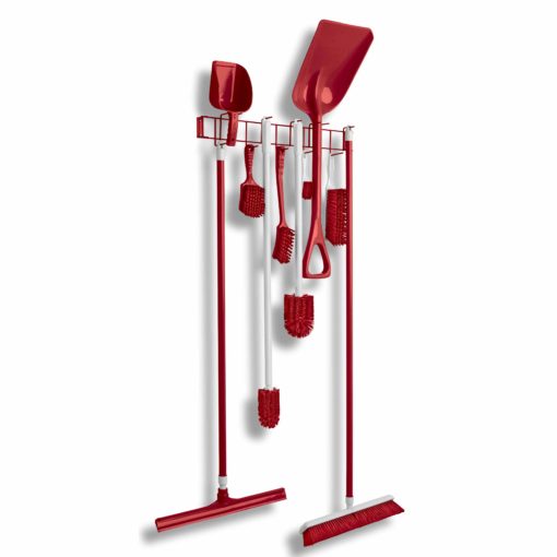 Red PVC Coated 26" 12-Hook Rack