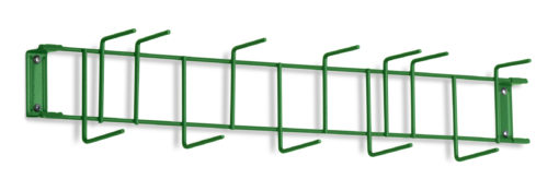 Green PVC Coated 26" 12-Hook Rack