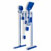 Blue PVC Coated 26" 12-Hook Rack