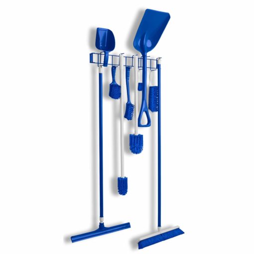 Blue PVC Coated 26" 12-Hook Rack