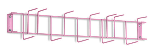 Pink PVC Coated 26" 12-Hook Rack