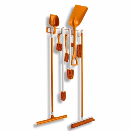 Orange PVC Coated 26" 12-Hook Rack