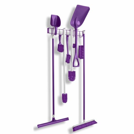 Purple PVC Coated 26" 12-Hook Rack