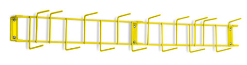 Yellow PVC Coated 36" 16-Hook Rack