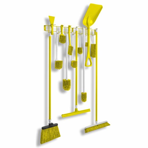 Yellow PVC Coated 36" 16-Hook Rack