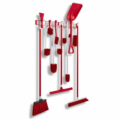 Red PVC Coated 36" 16-Hook Rack