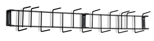 Black PVC Coated 36" 16-Hook Rack