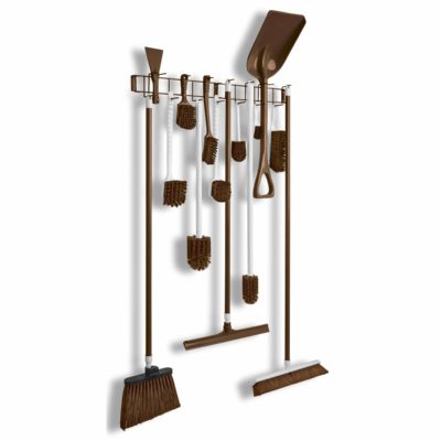 Brown PVC Coated 36" 16-Hook Rack