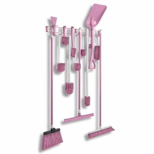 Pink PVC Coated 36" 16-Hook Rack