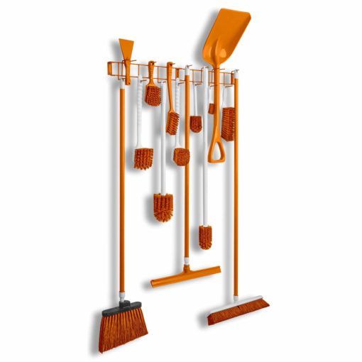 Orange PVC Coated 36" 16-Hook Rack