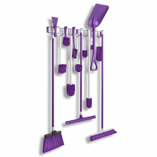 Purple PVC Coated 36" 16-Hook Rack