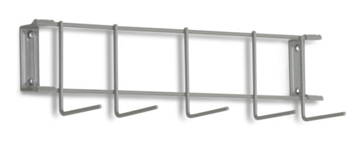 Gray PVC Coated 16" 5-Hook Rack