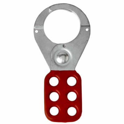Red 1.5" Lockout Tagout Hasp Standard Style