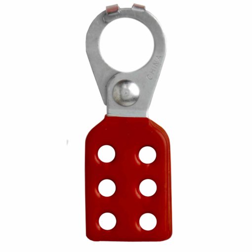 Red 1" Lockout Tagout Hasp Interlocking Style