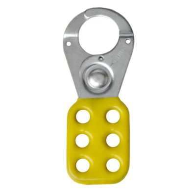 Yellow 1" Lockout Tagout Hasp Standard Style