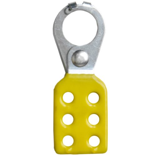 Yellow 1" Lockout Tagout Hasp Interlocking Style