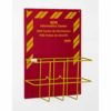 SDS Economy Station - Sign & Rack.  Tri-Lingual Sign & Yellow Wire Rack (SKU: 3034)