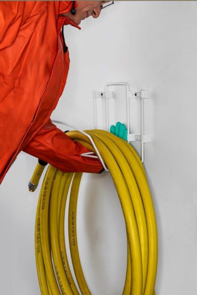 Whitmer Hose Racks White PVC Sanitation Hose Rack (SKU: 4155) - RACK'EM SAFETY