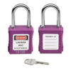 1.5"Purple KD Safety Padlock 4 –10 pc. boxes in 40 pc. case (Keyed Differently) SKU: 5527 Freight PPD